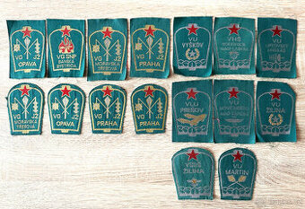 nášivky vojenské  ČSLA učiliště -školy, ČSSR