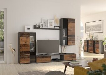 KRÁSNÁ OBÝVACÍ STĚNA S KOMODOU