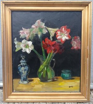 Rudolf Otto - Zátiší s amarylisy - Obraz