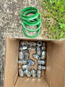 Kolové matice M12 a vymezovaci kroužky