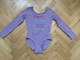 Gymnastický dres světle fialová elastická bavlna - vel 110 - 1