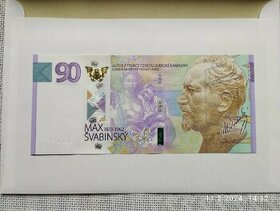 Pamětní list - bankovka Max Švabinský limit 500ks / NOVÉ
