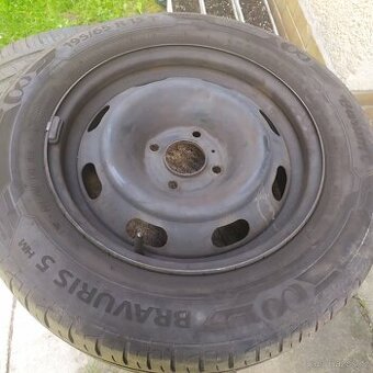 195/65 R15 Barum bravuris dvě kola a dva disky rozteč 4x108