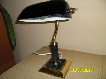 Kvalitní lampa bankéř s mramorem Praha
