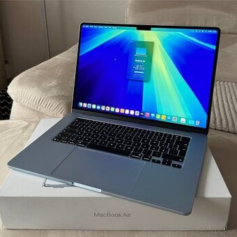 Apple MacBook Air 15" 2025, M4 10-Core, 16GB/256GB, modrý