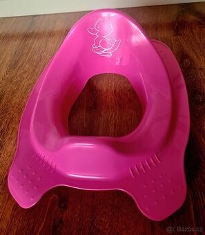 Dětská redukce na WC - růžová s kačenkou - NOVÁ
