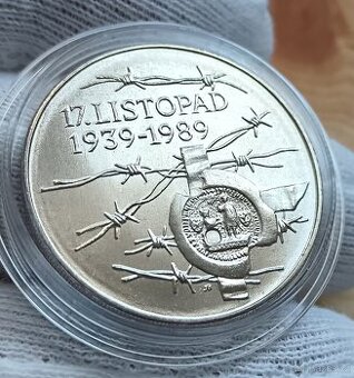 AG pamětní mince Československa 100kčs 17.listopad 1989