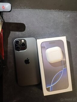 IPhone 16Pro Max černý titan 256gb 100% baterka