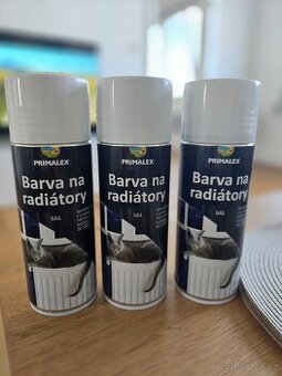 Bila barva na radiatory ve spreji 3ks