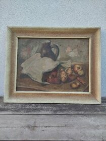 Olejomalba č. 1. / Zátiší - džbánek se zeleninou