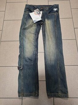 Pánské rifle /džíny na motorku s kolenními chrániči vel. 36