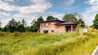 Rozestavěný rodinný dům 189m2, pozemek 1514m2, Kojetín, Havl