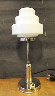 lampa chrom / art deco, funkční, výška 38cm