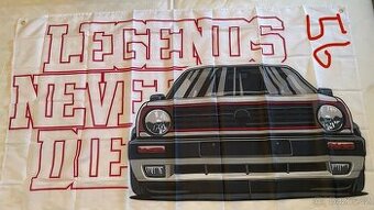 Baner - vlajka - prapor VW GOLF II stř. 90x150 cm