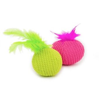 Akinu hračka pro kočku se šantou 4 ks 6 cm