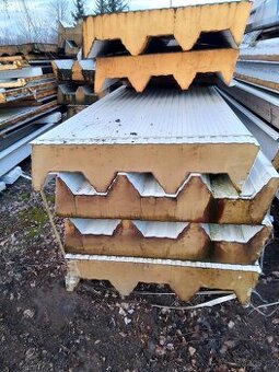 Sendvičové panely jádro Pur,minerální  vata délka 3-7 BM