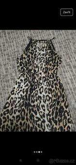 Nádherné šaty s potiskem Tygr vzadu delší