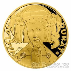 Zlatý 3 dukát sv. Václava se zlatým certifikátem 2021