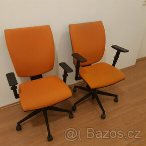 Oranžové kancelářské židle 2 ks