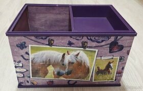 Puzzle krabička - koně (23x16x13 cm)
