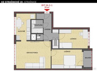 Byt 3+1, 70m2, lodžie, Strašnice