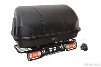 Univerzální nosič na tažné zařízení s 400l boxem, LED