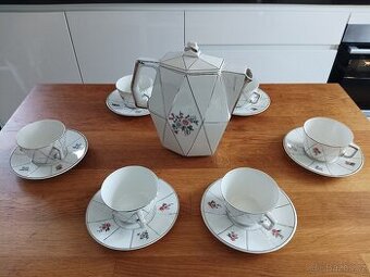 KUBISTICKÁ PORCELÁNOVÁ ČAJOVÁ SOUPRAVA CCP JM PORT DE LA CZE
