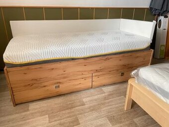 Postel jednolůžková 200x90 cm - rošt a matrace