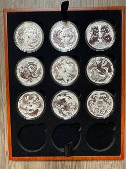 Serie Chinese Myths and Legends 9x 1oz stříbrné mince