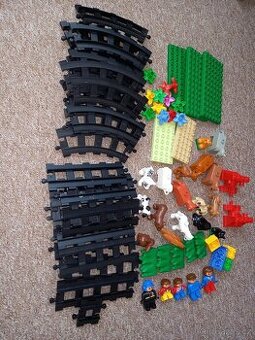 Lego duplo koleje+zvířátka