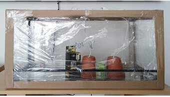 L Vybavené 80x40x40cm terárium nové , 2x světla , žárovky uv