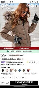 Nová dámská zimní bunda s kapucí 40-42