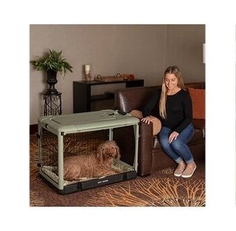 Čtyřdveřová ocelová přepravka pro psy/kočky