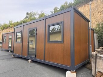 NOVÝ, zateplený kontejner 6x2,4m POSLEDNÍ KUS, dekor dřeva