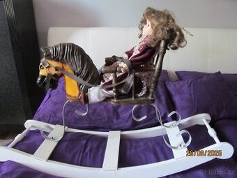 dřevěný, houpací koník