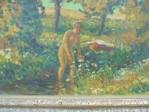 OBRAZ OLEJ NA PŘEKLIŽCE-JOŽA MIKŠ