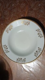 Sváteční zlaté hluboké talíře 6 ks