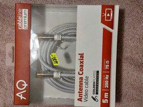 Koaxiální kabel AQ 5m TV nevybalený, ideál pro OLED/QLED.