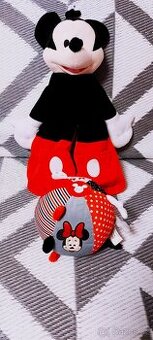 PLYŠOVÝ MICKEY KAPSÁŘ MICKEY + MÍČ S ROLNIČKOU