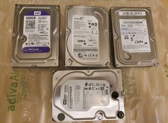 3x 500GB a 1x 640GB Sata do PC (komplet za 800kč)