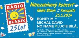 Lístky na koncert rádia Blaník 25.5.2024