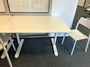 Stůl - pracovní, 120x80, Bekant, bílý, hranaté rohy