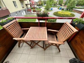 Zahradní/ balkonový masivní dřevěný nábytek - 1