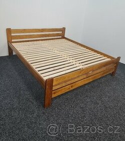Prodám nové zvýšené postele s roštem 180x200cm v moření dubu