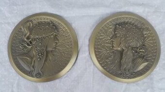 Alfons Mucha - reliéf 57161 + 57162