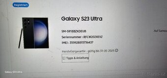 Samsung Galaxy S23 Ultra 8/256gb černý jako novy SM918B/DS