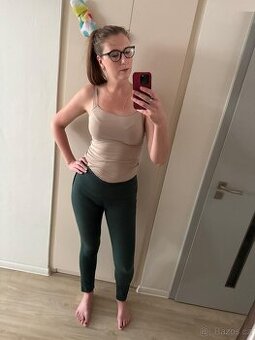 Zelené úzké kalhoty, H&M, vel. 42 - 1
