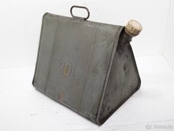 20L Trojůhelníkový Plechový Kanystr Retro