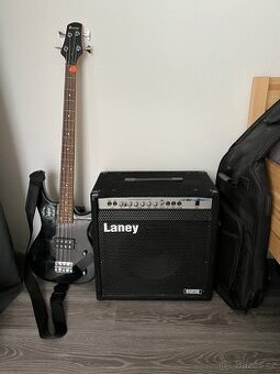 Basová kytara+ kombo 100W+pouzdro
