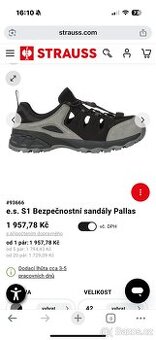 Pracovní boty sandály STRAUSS